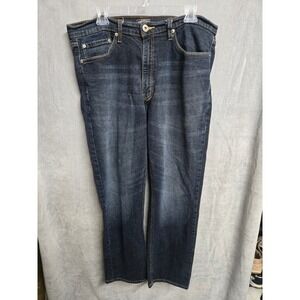 Signature Levi Strauss Gold Mens Athletic Fit Dark Wash Indigo Jeans 38x30